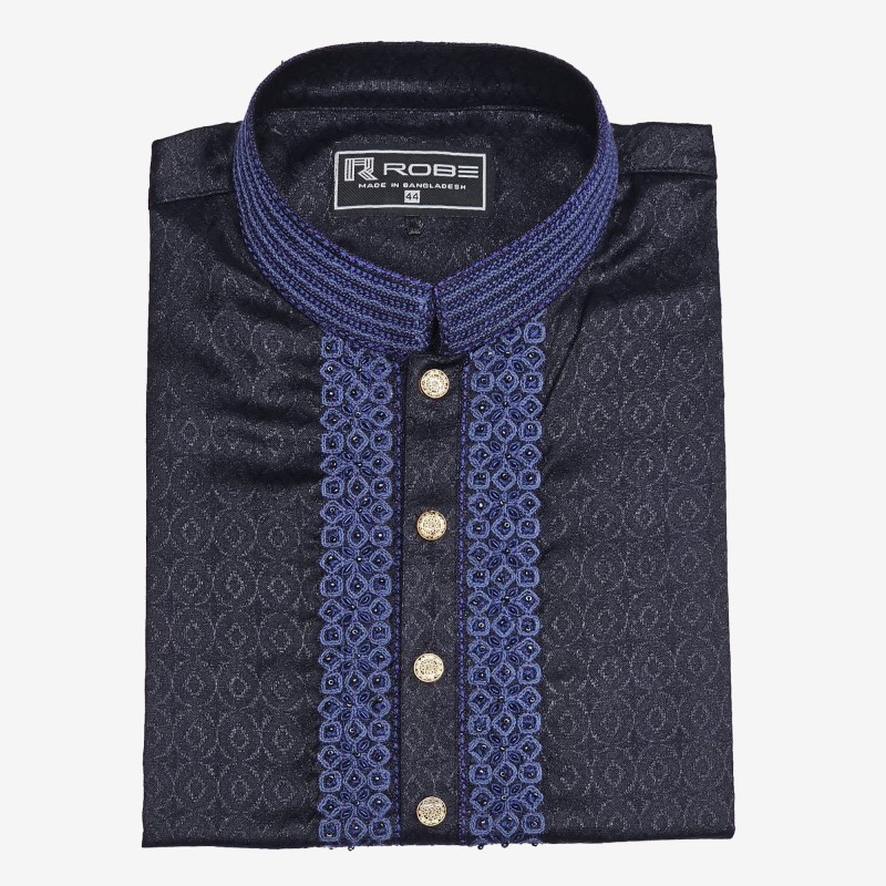 Indian Cotton Gorgeous Karchupi Panjabi (3355)