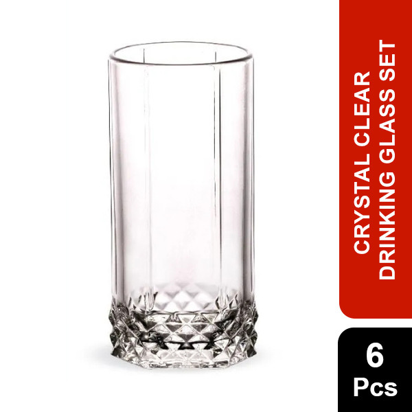 Crystal Clear Drinking Glass Set (6 Pieces) OLiLA W030 (Turkey Style)