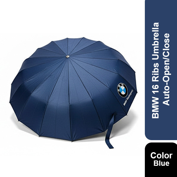 BMW Motorsport Umbrella Ribs Auto Open And Auto Close-16Ribs (Blue)