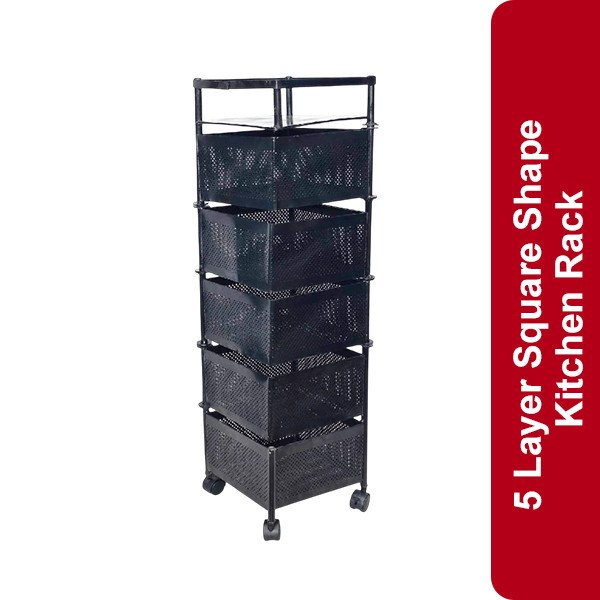 5 Layer Square Shape Kitchen Rack