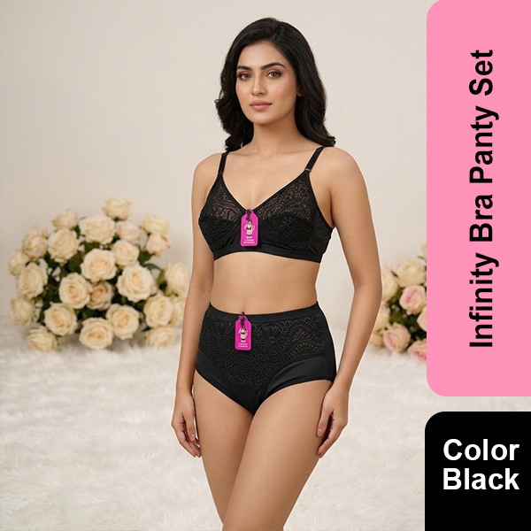 Infinity Bra Panty Set (Black ,Size-S,M,L)