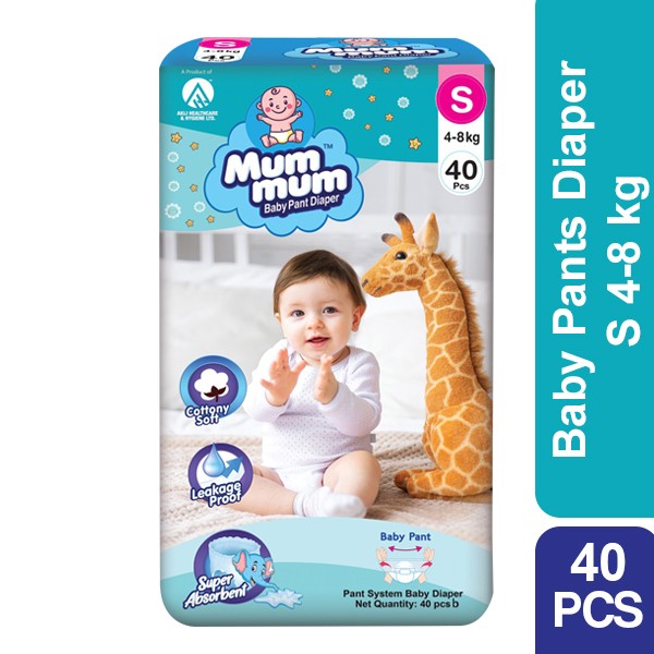Mum Mum Baby Pants Diaper S 4-8 kg 40 pcs