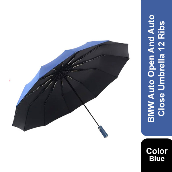 BMW Motorsport Umbrella Ribs Auto Open And Auto Close-12Ribs (Blue)