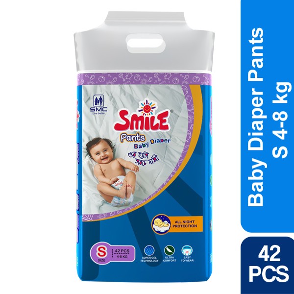 SMC Smile Baby Diaper Pants S 4-8 kg 42 Pcs