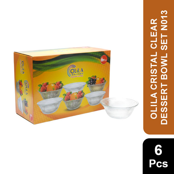 Olila Cristal Clear  Dessert Bowl Set 6 pieces N013
