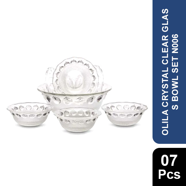 Olila Crystal Clear Glass Bowl Set (7 Pieces)  N006
