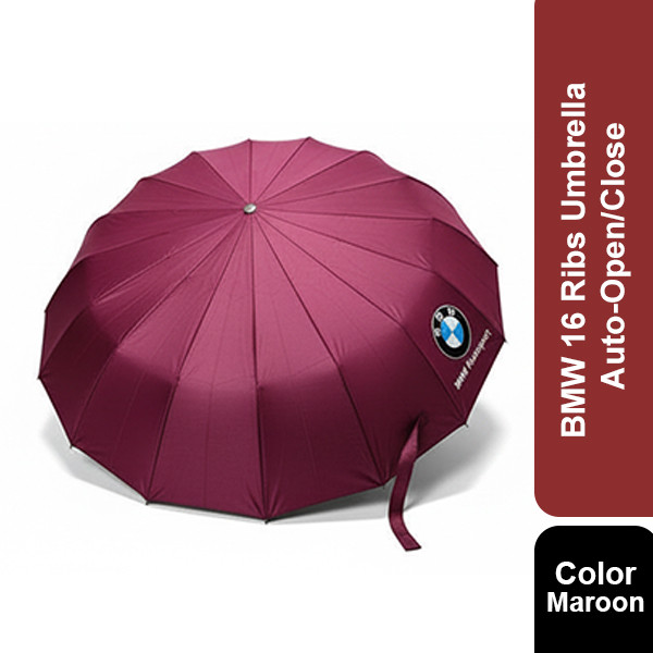 BMW Motorsport Umbrella Ribs Auto Open And Auto Close-16Ribs (Maroon)