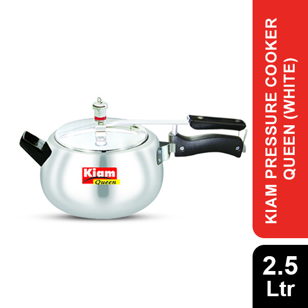 Kiam Pressure Cooker Queen (White) -2.5 Ltr
