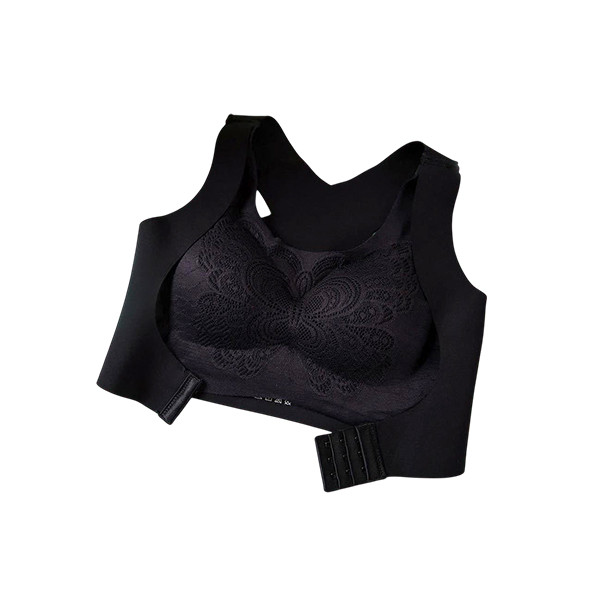 Soft Comfort with Removable Pad Sports Bra (Black L)