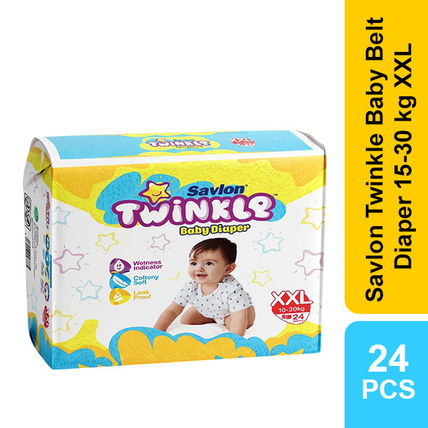 Savlon Twinkle Baby Belt Diaper 15-30 kg XXL 24 pcs