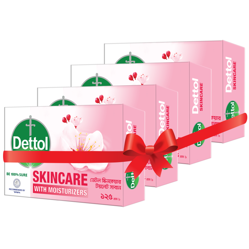 Dettol Soap Skincare 125 gm (4 pcs Combo Pack )