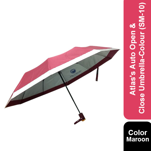 Atlas's Auto Open  Umbrella-Maroon(SM-10)