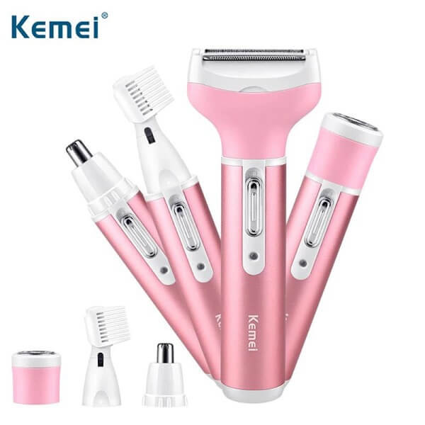 Kemei KM-6637 Multi Functional 4 In 1 Shaver For Women