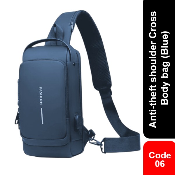 Anti-theft shoulder Cross Body bag (Blue shape) 6