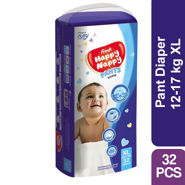 Fresh Happy Nappy Pant Diaper XL (12-17 kg) 32 pcs