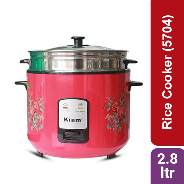Kiam Rice Cooker Full Body 2.8 Ltr - Double pot (SS & Non Stick Pot) 5704