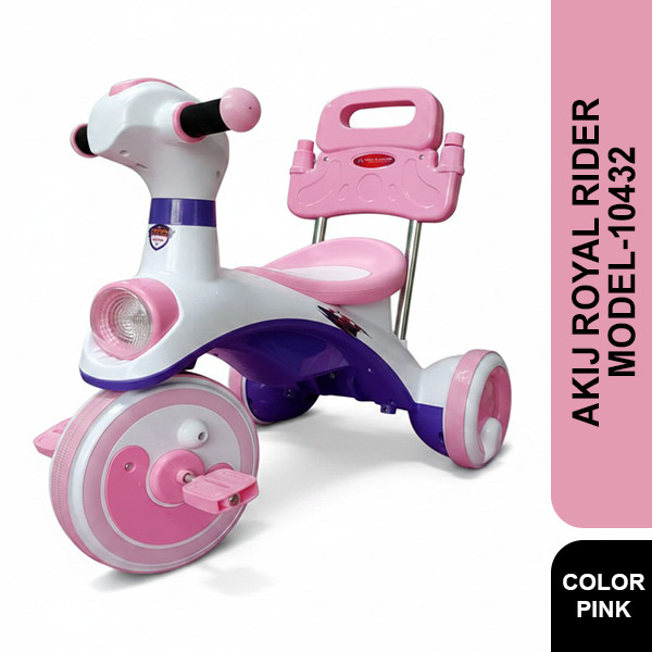 Baby Smile-Royal Rider Tri Cycle-Cream & Pink-10432