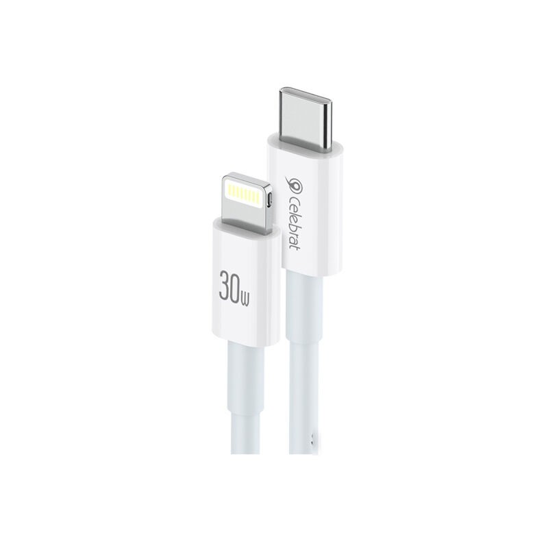 Yison Celebrat HB-10 T-I 30W 1.5m Type-C to Lightning Data Cable - White