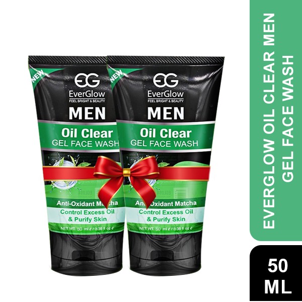 Everglow Oil Clear Men Gel Face Wash 50 ml(BOGO)