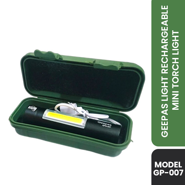 Geepas GP-007 Cob Light Rechargeable Mini Torch Light
