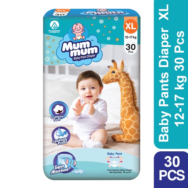 Mum Mum Baby Pants Diaper XL 12-17 kg 30 Pcs