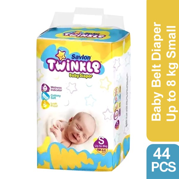 Savlon Twinkle Baby Belt Diaper Up to 8 kg Small 44 pcs