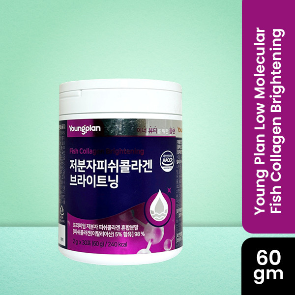 Young Plan Low Molecular Fish Collagen Brightening 60 g ( 2 g x 30 Packets )
