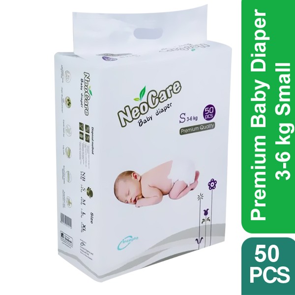 Neocare Premium Baby Diaper 3-6 kg Small 50 Pcs