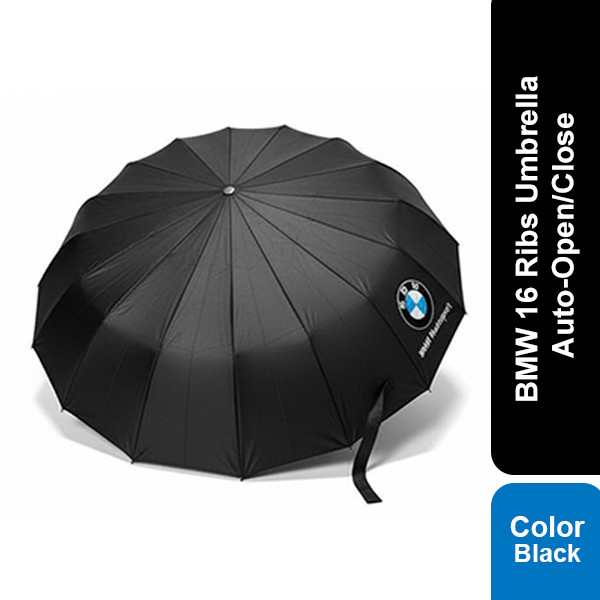 BMW Motorsport Umbrella Ribs Auto Open And Auto Close-16Ribs (Black)
