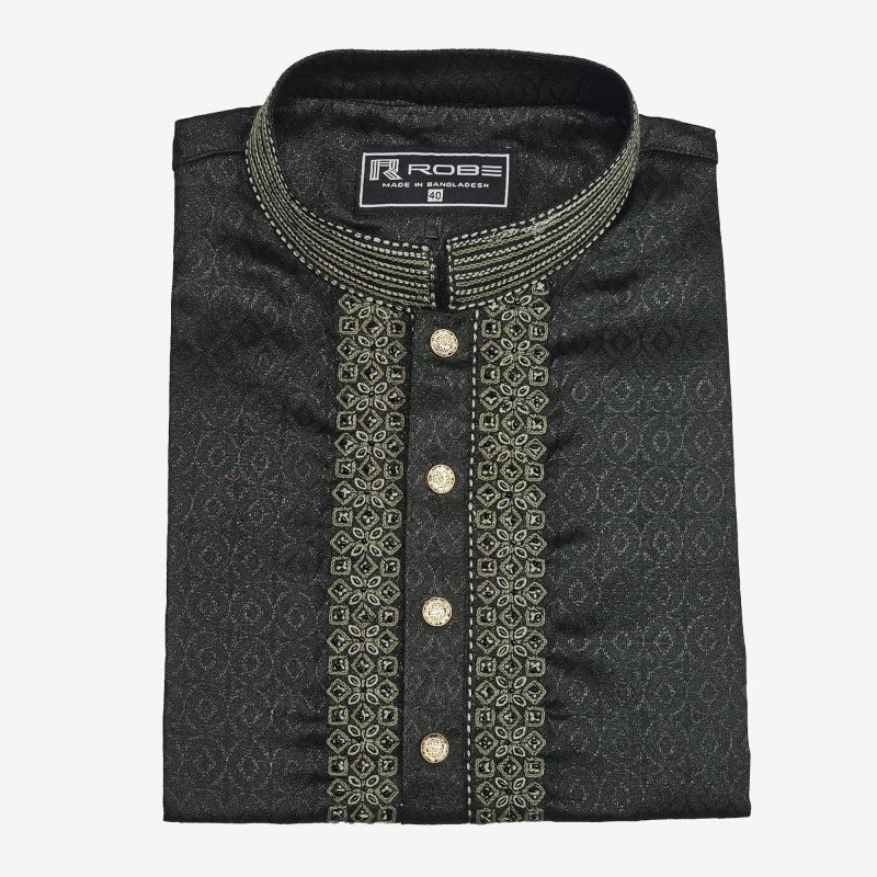 Indian Cotton Gorgeous Karchupi Panjabi (3354)