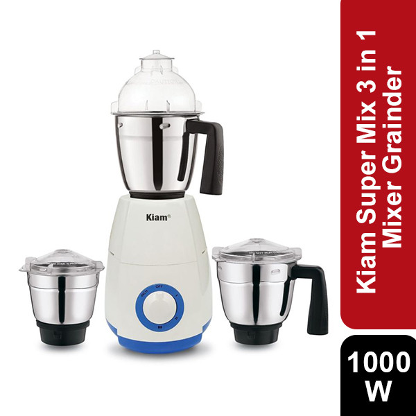 Kiam Super Mix 3 in 1 Mixer Grainder 1000W