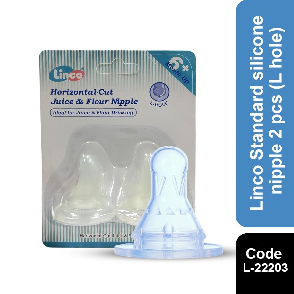 Linco Standard silicone nipple 2 pcs (L hole) L-22203