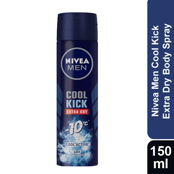 Nivea Men Cool Kick Extra Dry Body Spray- 150ml