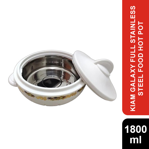 KIAM Galaxy Full Stainless Steel Food Hot Pot - 1800 ML