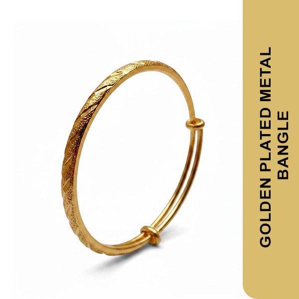Stainless Steel Golden Bangle Bracelet